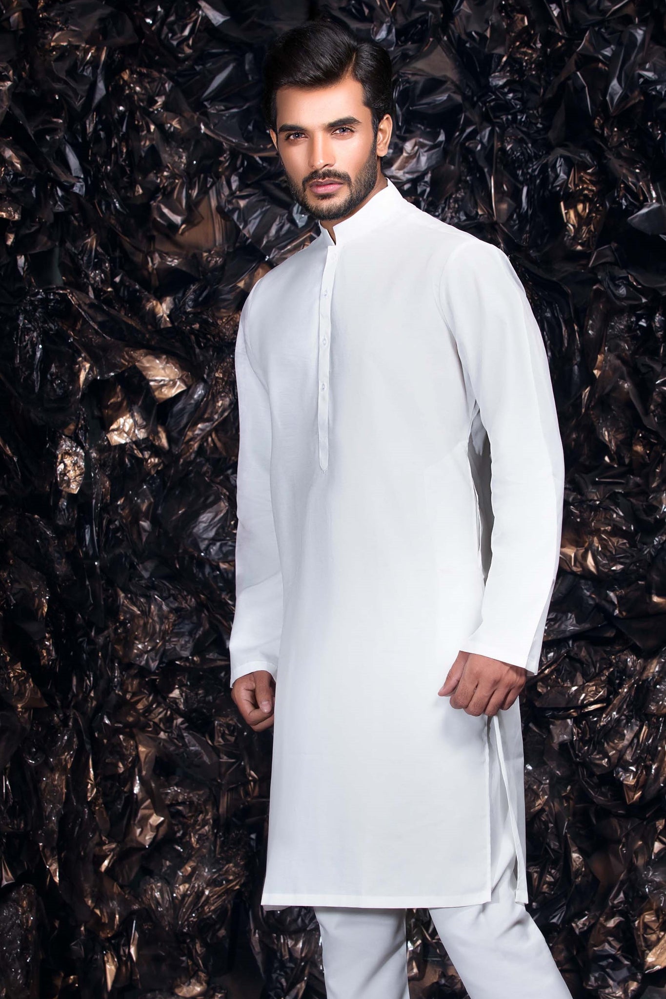 White Kurta with Trousers Bollywood Indian Mens Suit – Sherwanisale.com